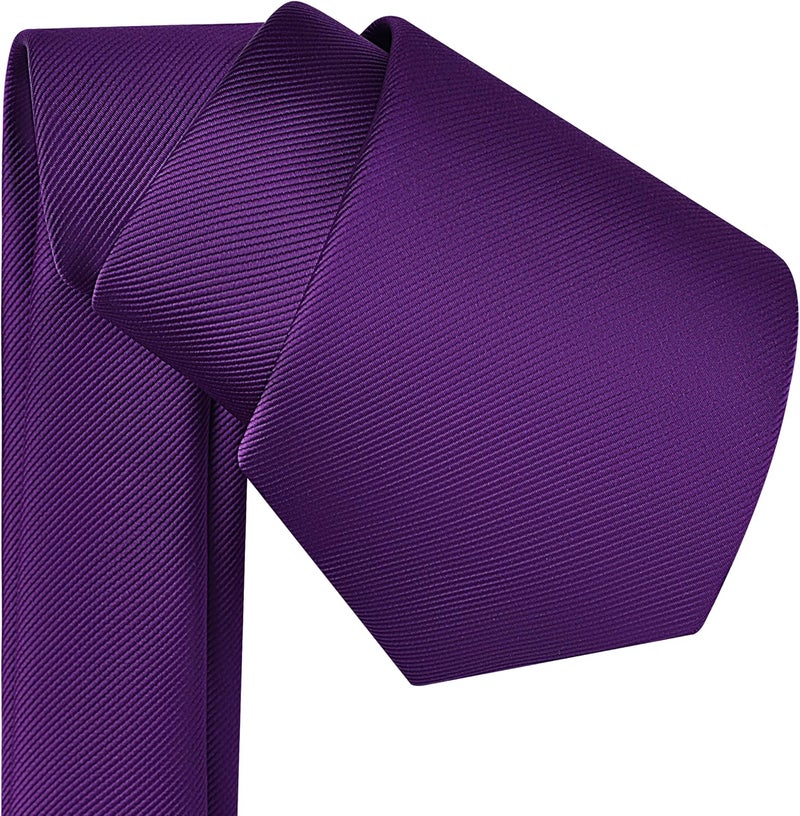 Branduce 63'' XL Tie Mens Extra Long Solid Woven Necktie for Men Big and Tall + Gift Box - Image 3